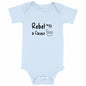 Baby Bodysuit, Rebel with a Cause - front_blue