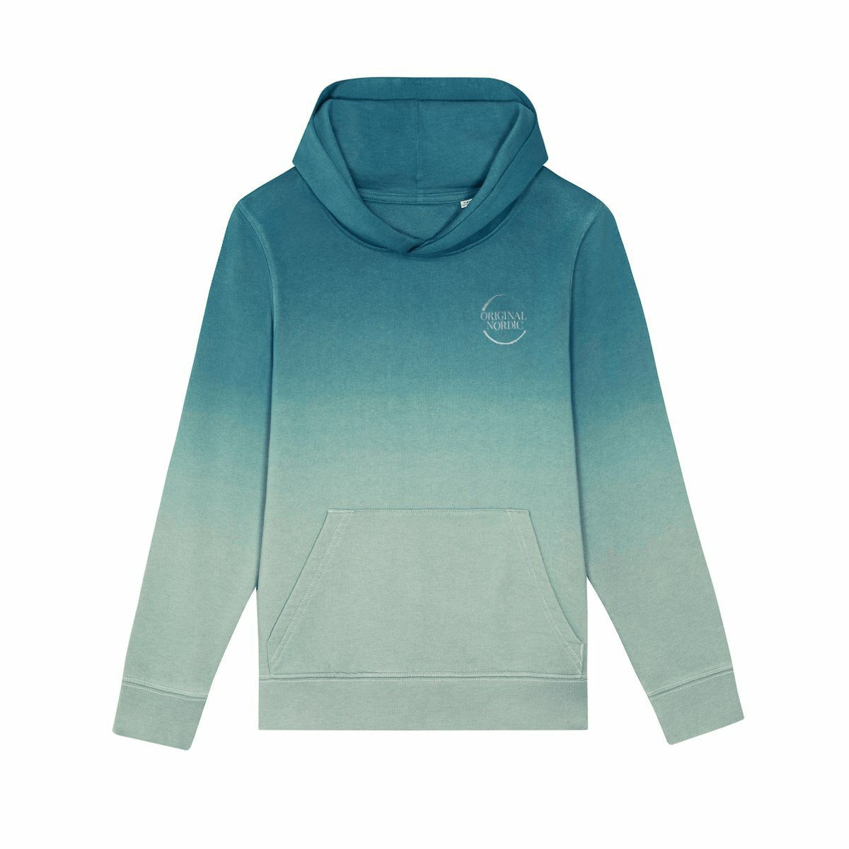 Child Dip Dye Hoodie, Peace Mode: ON! - front_green