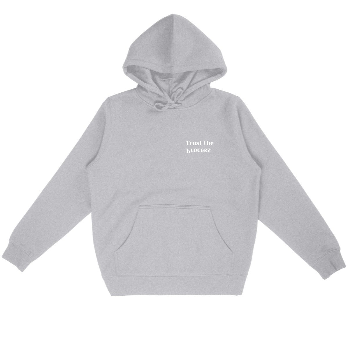 Unisex Lightweight Hoodie, Trust the Process - front_heathergrey