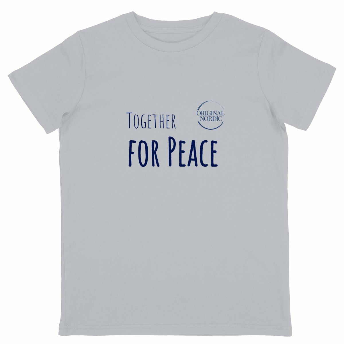 Lightweight kids T-shirt, Together for Peace - front_heathergrey