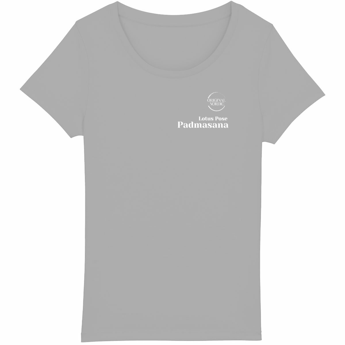 Lotus Pose Lightweight t-shirt - front_heathergrey