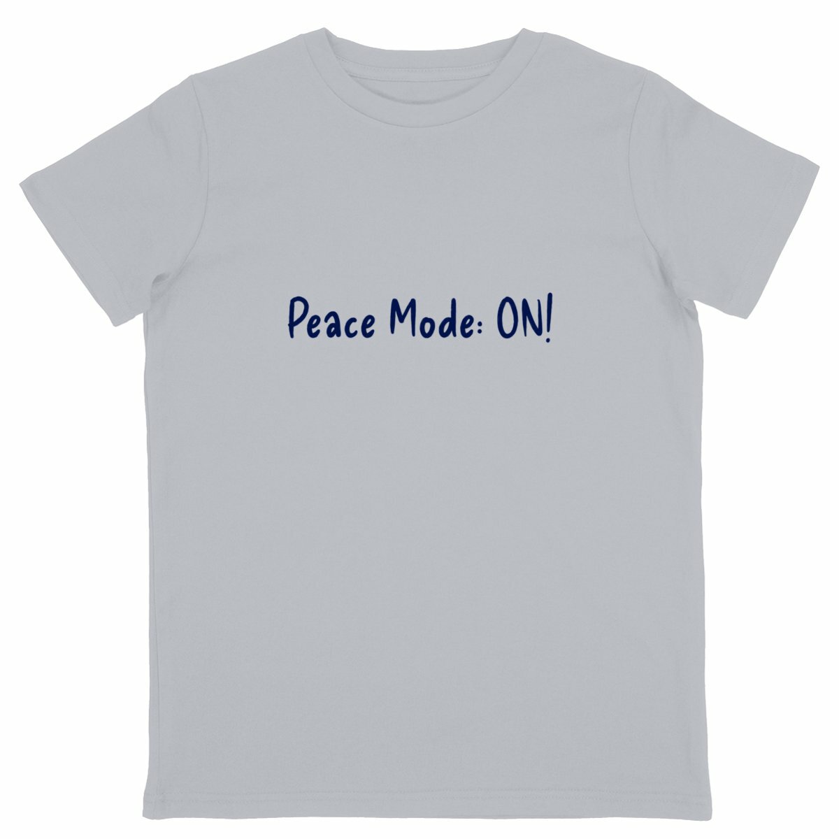 Lightweight kids T-shirt, Peace Mode: ON! - front_heathergrey
