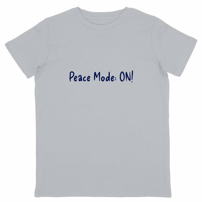 Lightweight kids T-shirt, Peace Mode: ON! - front_heathergrey