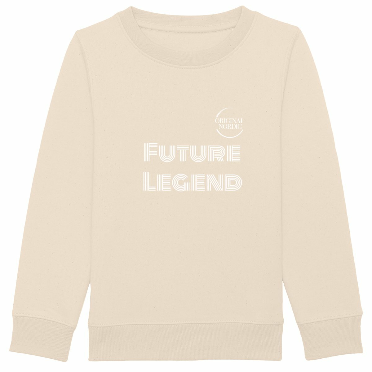 Kids Heavyweight Sweatshirt, Young and Free - front_ivory