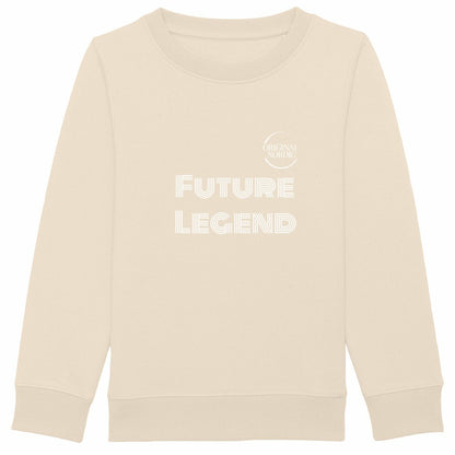 Kids Heavyweight Sweatshirt, Young and Free - front_ivory