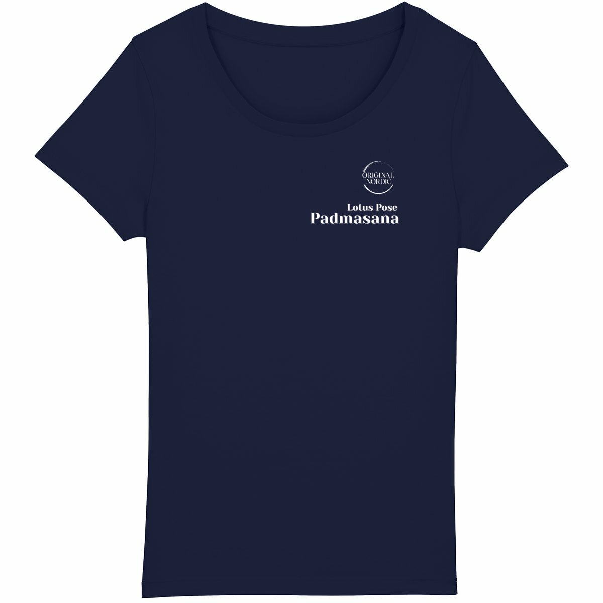 Lotus Pose Lightweight t-shirt - front_navy