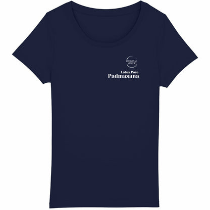 Lotus Pose Lightweight t-shirt - front_navy