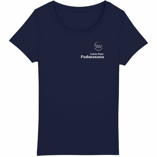 Lotus Pose Lightweight t-shirt - front_navy