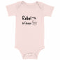 Baby Bodysuit, Rebel with a Cause - front_pink