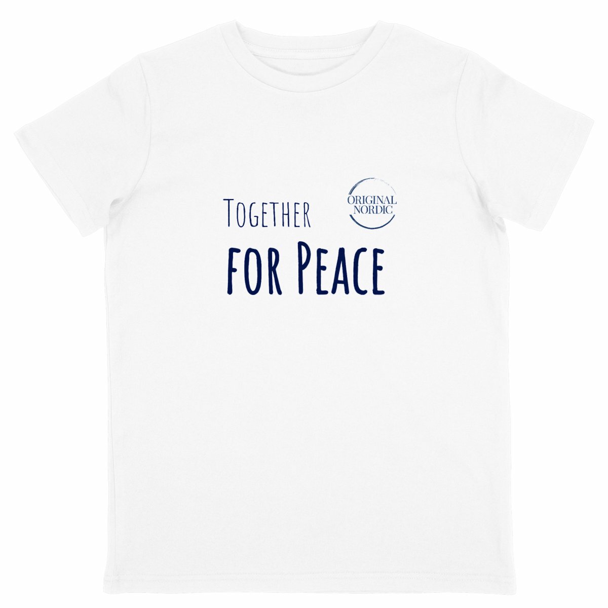 Lightweight kids T-shirt, Together for Peace - front_white