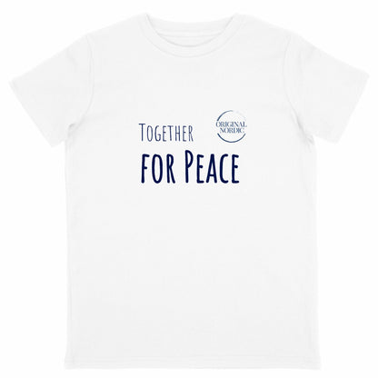 Lightweight kids T-shirt, Together for Peace - front_white
