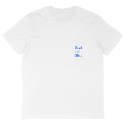 Men's oversized t-shirt, Less Drama - front_white