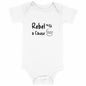 Baby Bodysuit, Rebel with a Cause - front_white