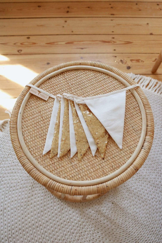 “Gold and Beige” Sequin Garland