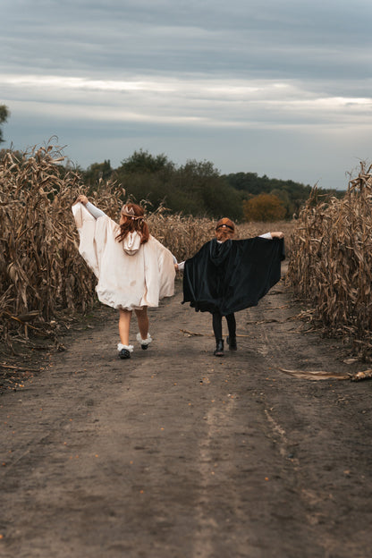 Lille Creme Rødhætte - Hvid Heks Magisk Kappe
