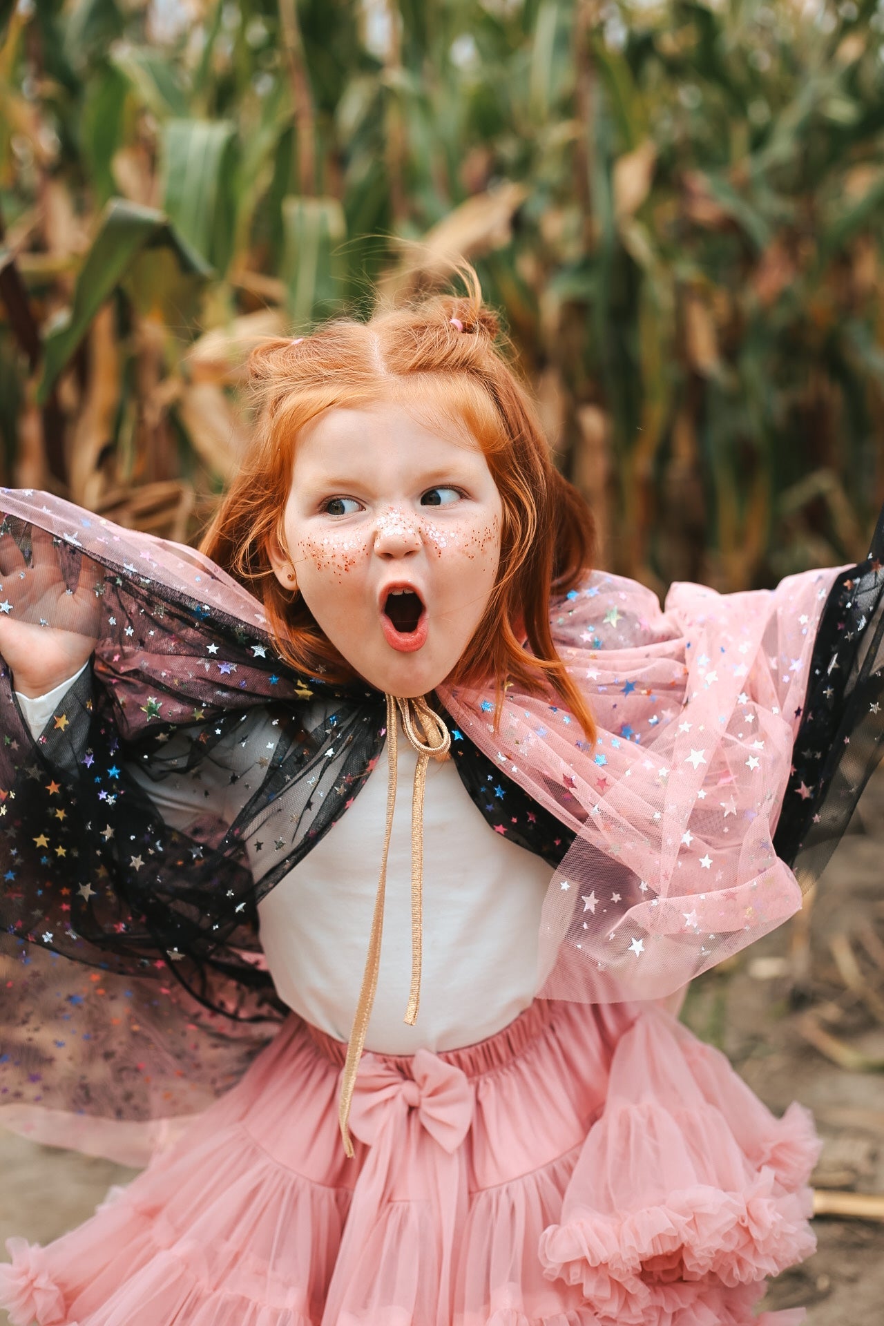 Magisk Tosidet Børnekappe Regnbue Stjerner