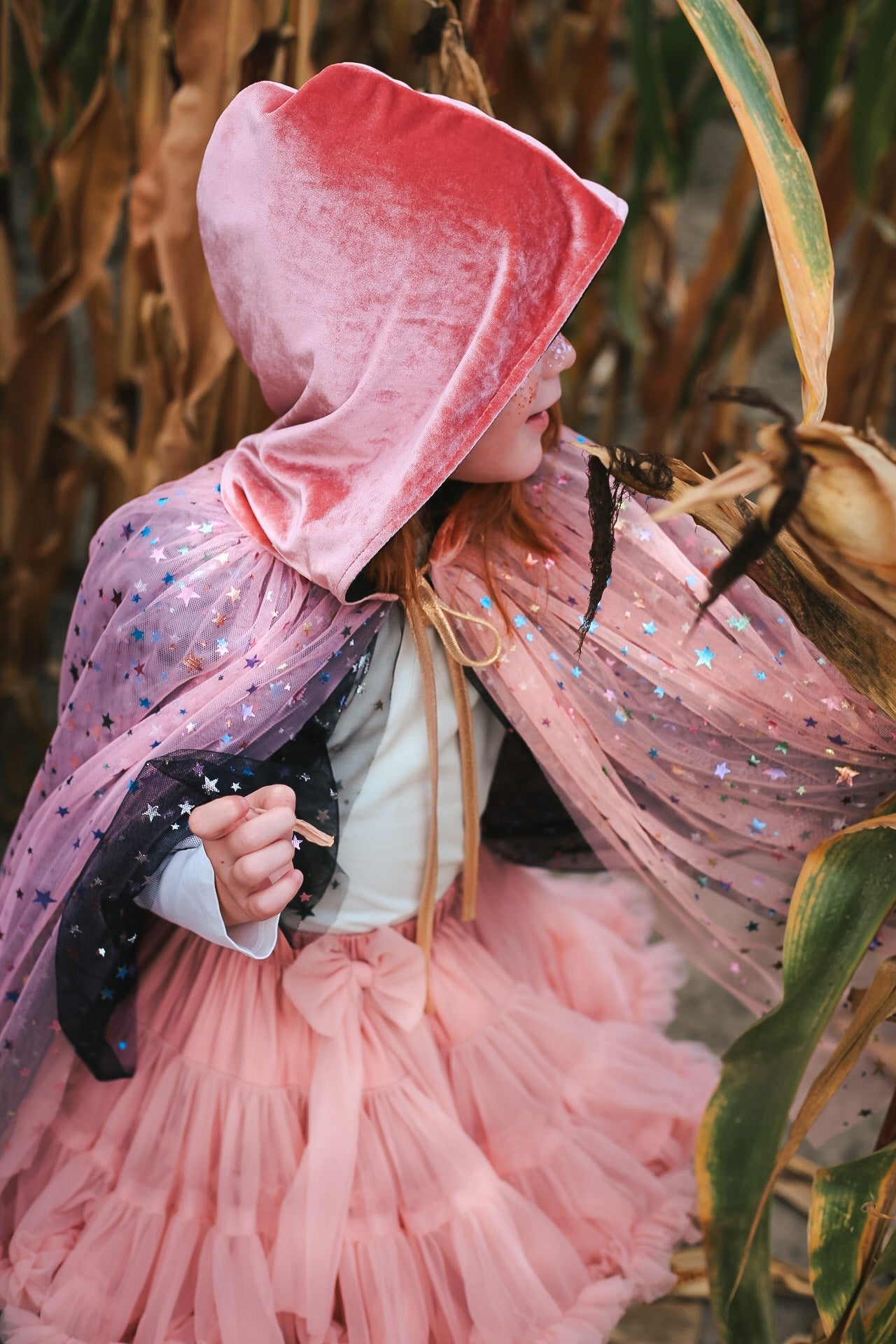 Magisk Tosidet Børnekappe Regnbue Stjerner