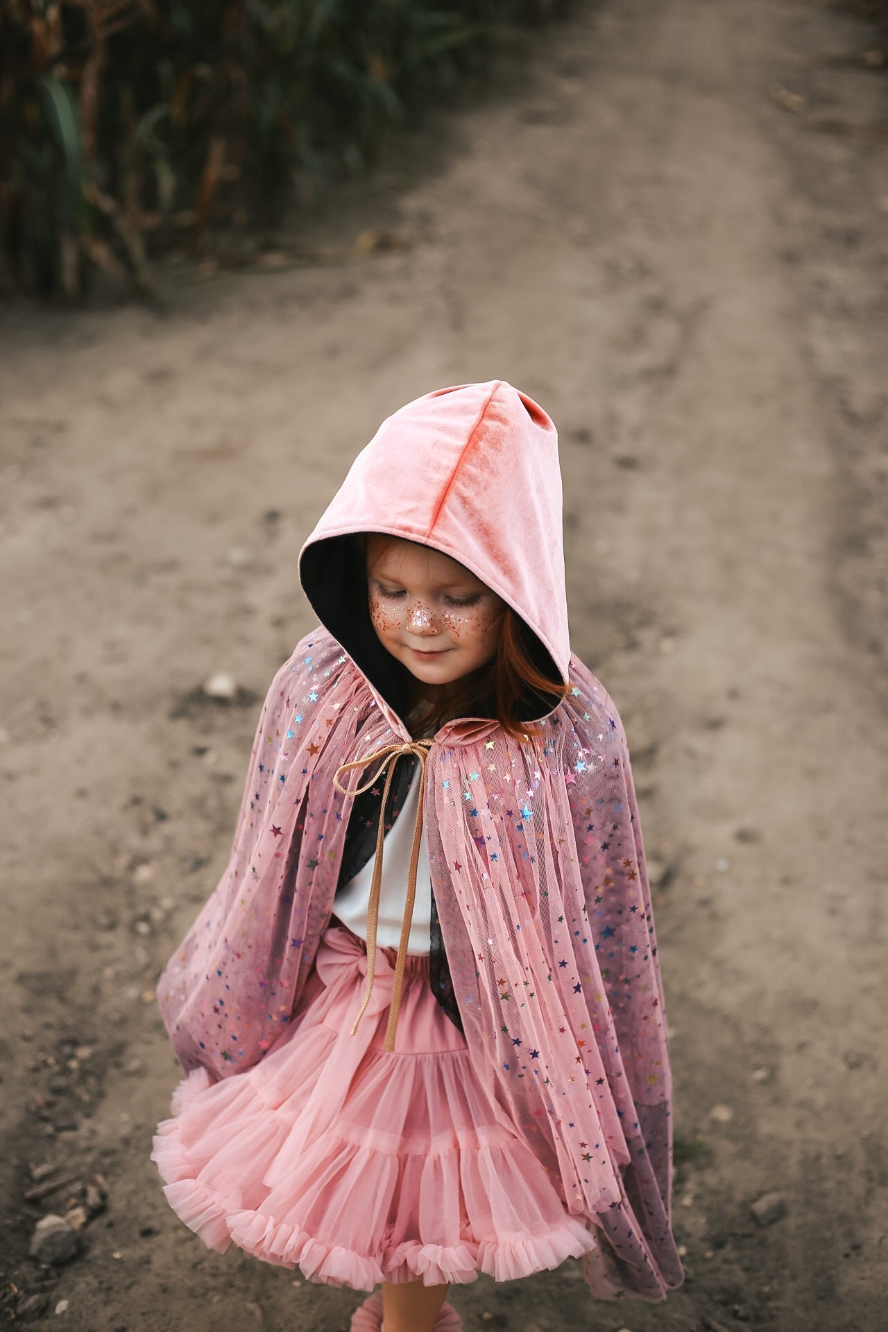 Magisk Tosidet Børnekappe Regnbue Stjerner