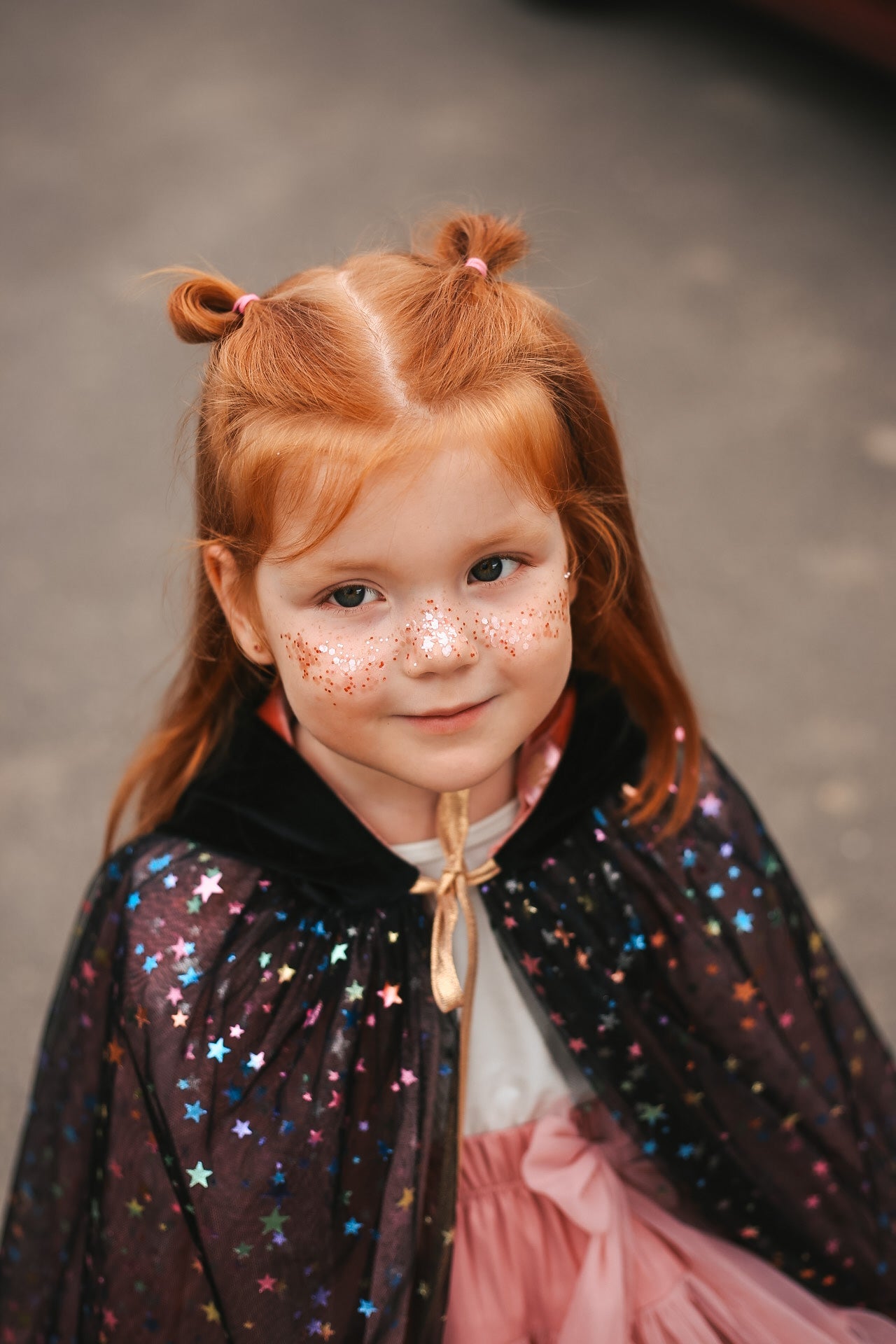 Magisk Tosidet Børnekappe Regnbue Stjerner