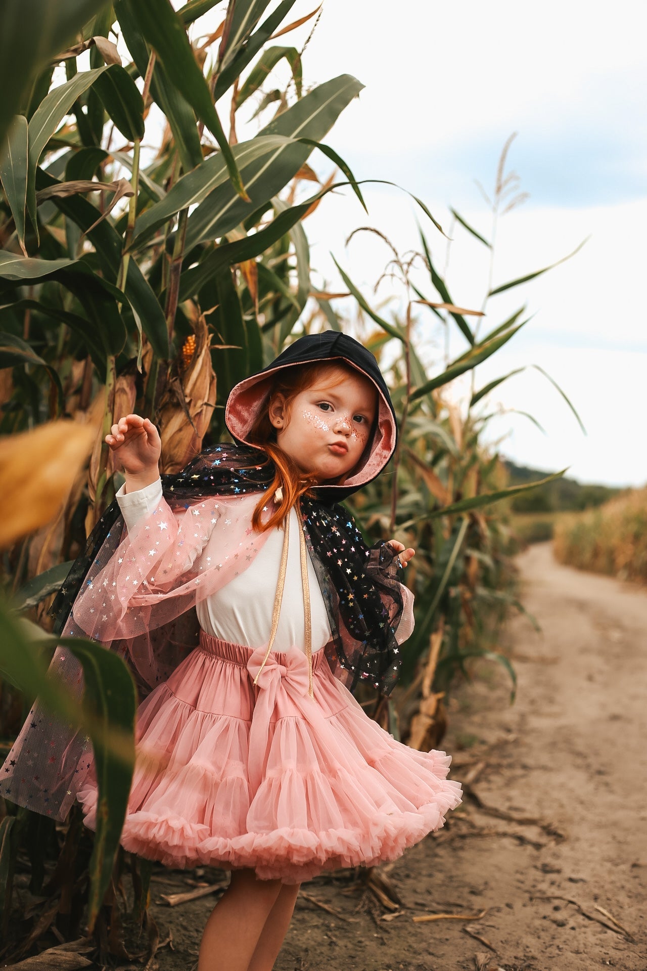 Magisk Tosidet Børnekappe Regnbue Stjerner