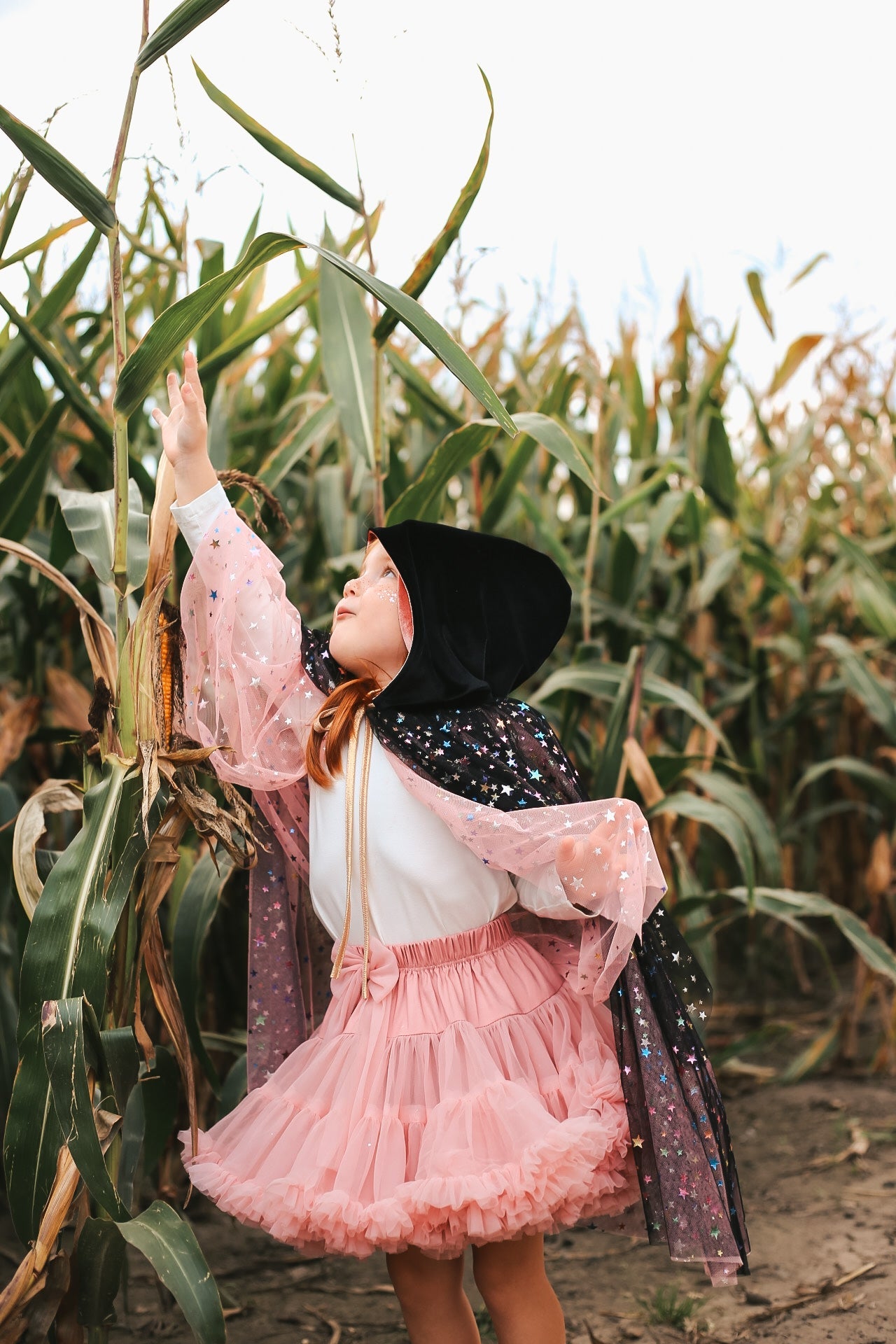 Magisk Tosidet Børnekappe Regnbue Stjerner
