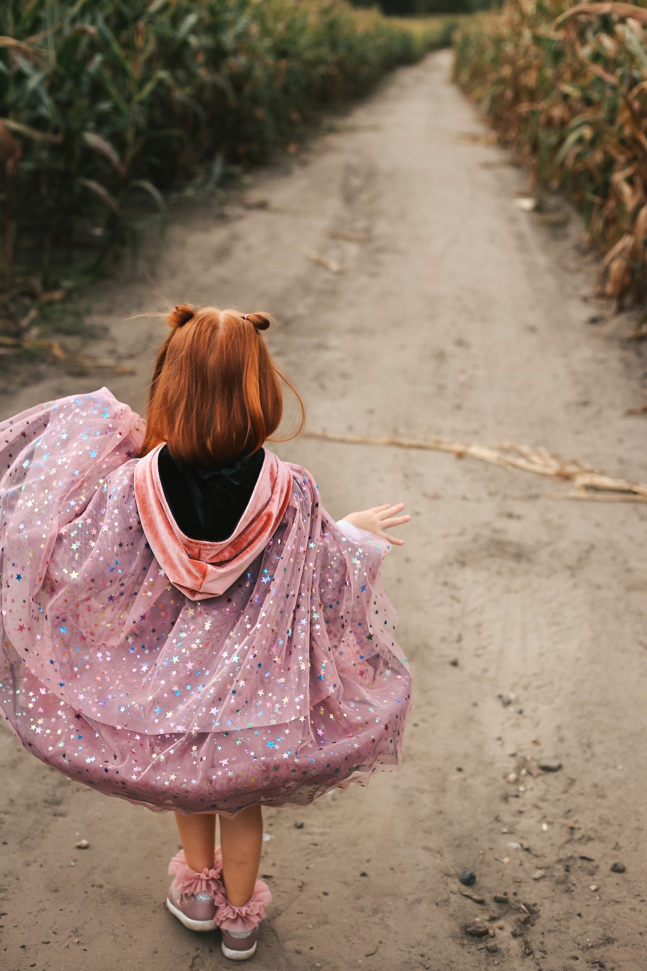 Magisk Tosidet Børnekappe Regnbue Stjerner