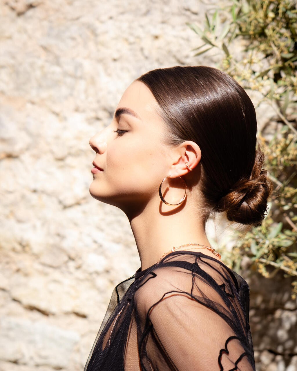 Helena Hoops Earrings - Rose Gold and Silver