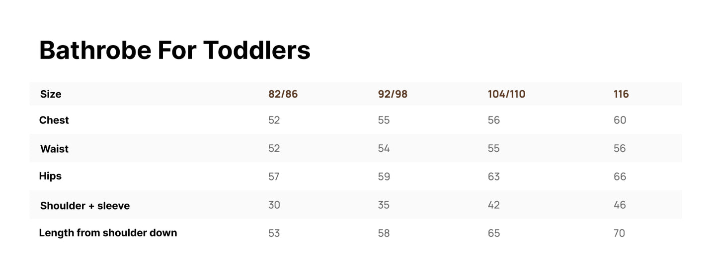 Kortærmet Poncho BJØRN - Til Småbørn (Str. 82/86-116)