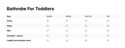 Kortærmet Poncho BJØRN - Til Småbørn (Str. 82/86-116)