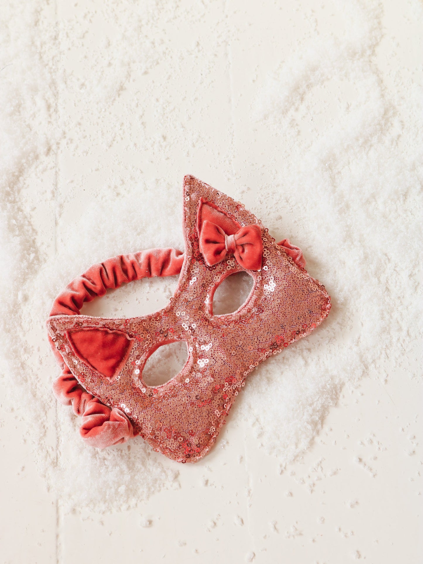 Pink Pailletter Katte Maske