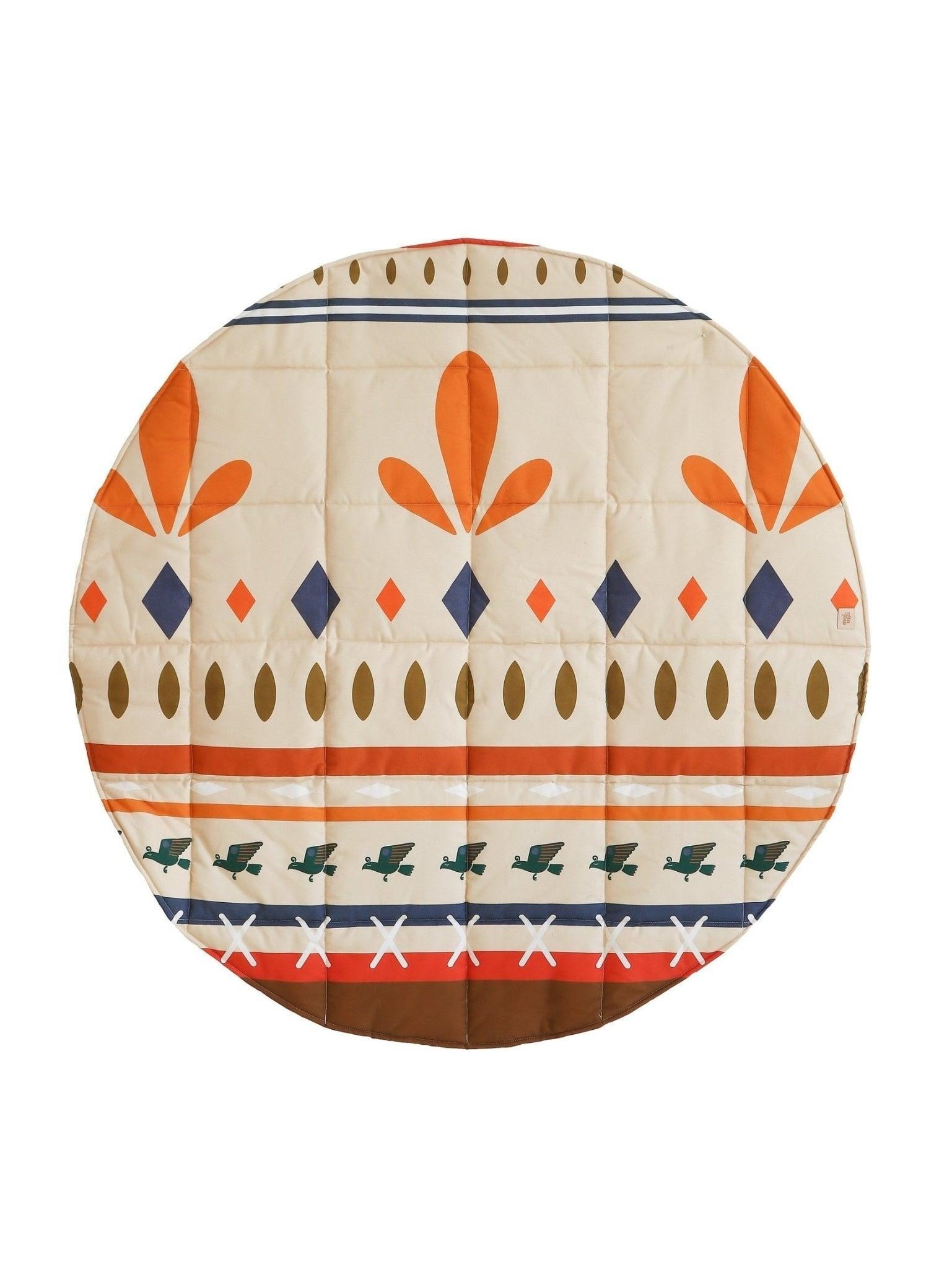 “Indian vibe” Round Cotton Mat - Moi Mili