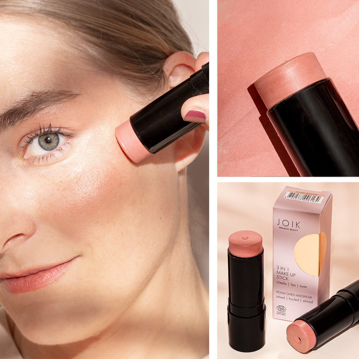 Organic Beauty 3 in 1 Makeup Stick - 03 Sunset Peach