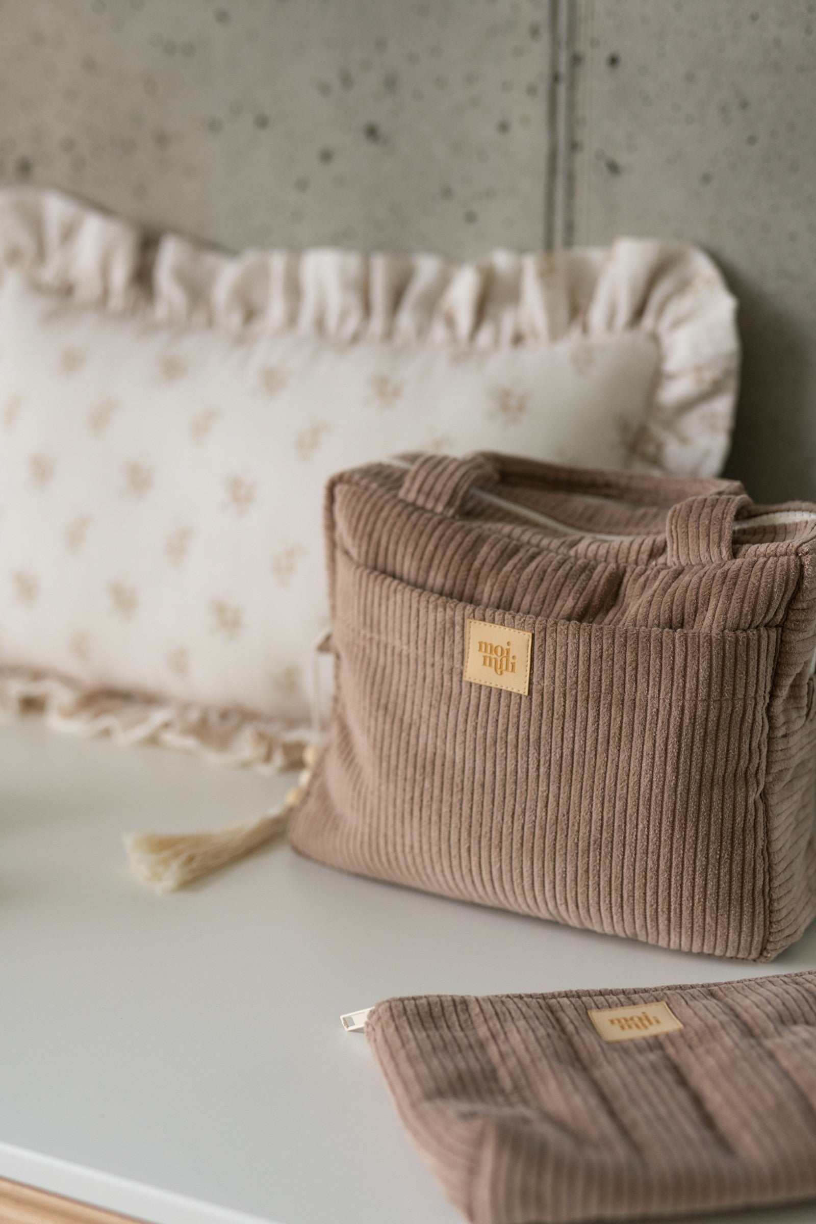 Make-Up Bag Set of 2 - Latte