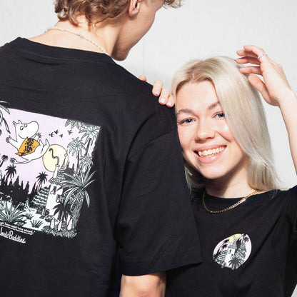 Moomintroll Jungle Heavy Unisex T-shirt - Black