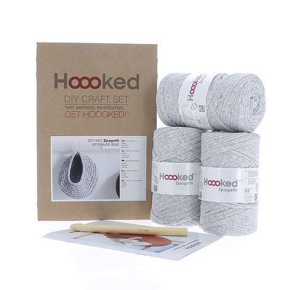 Aufbewahrungstasche für DIY-Häkelsets, grau