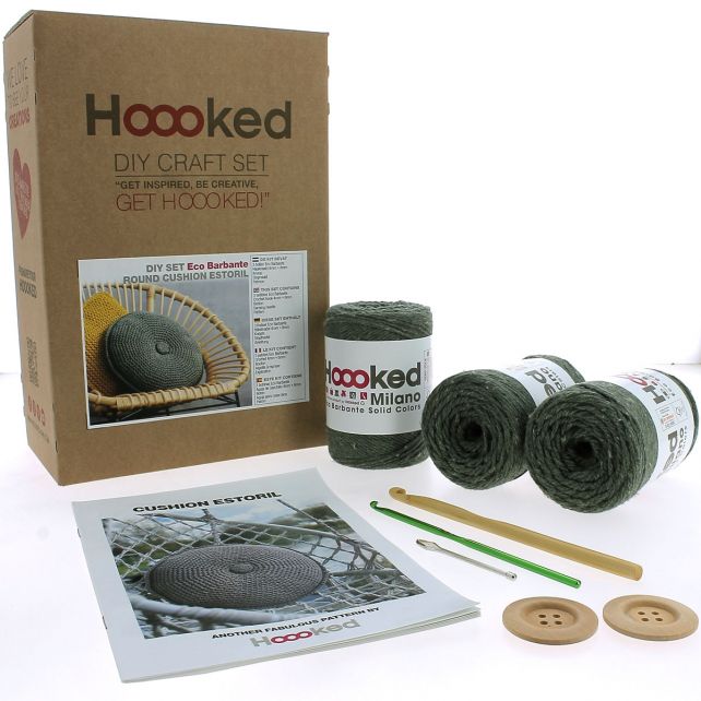 DIY Häkelset Rundes Kissen Estoril Aspen