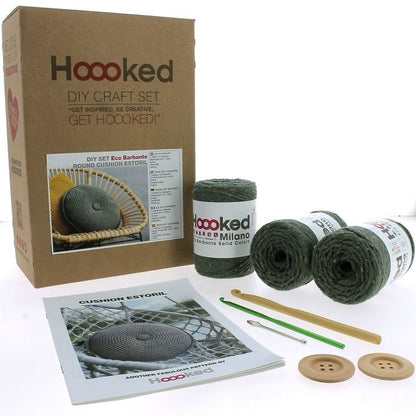 DIY Häkelset Rundes Kissen Estoril Aspen