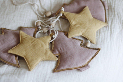 “Pink Christmas Tree” Linen Garland - Moi Mili