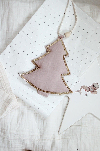 “Pink Christmas Tree” Linen Garland - Moi Mili