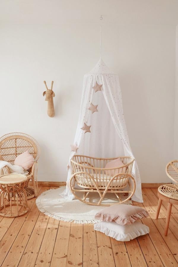 “Pink powder” Linen Garland with Stars