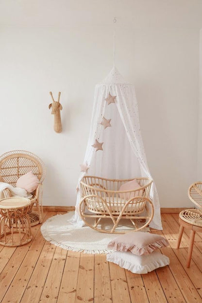 “Pink powder” Linen Garland with Stars