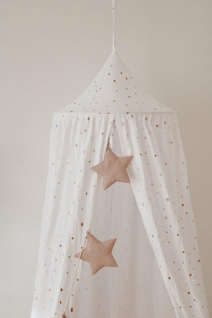 “Pink powder” Linen Garland with Stars