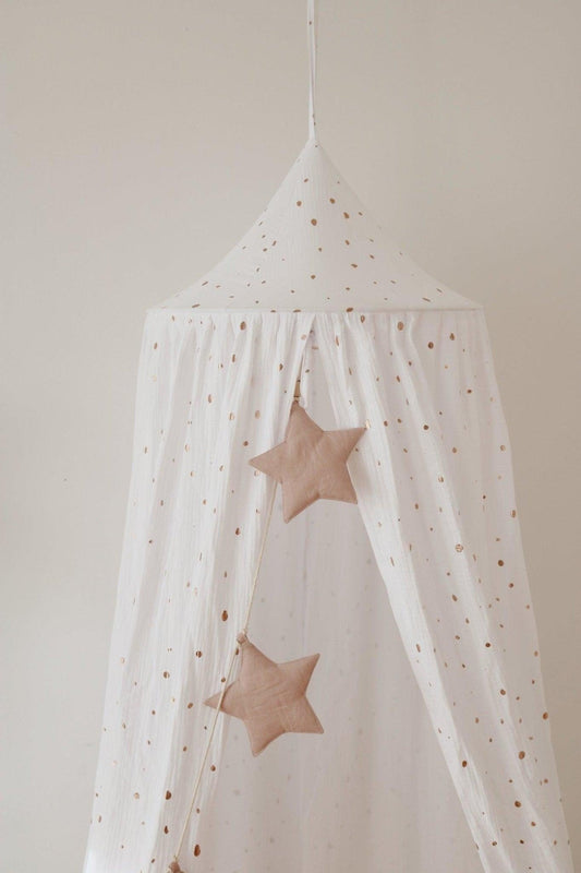 “Pink powder” Linen Garland with Stars