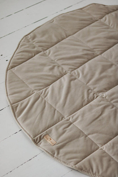 “Soft Beige” Round Velvet Mat - Moi Mili