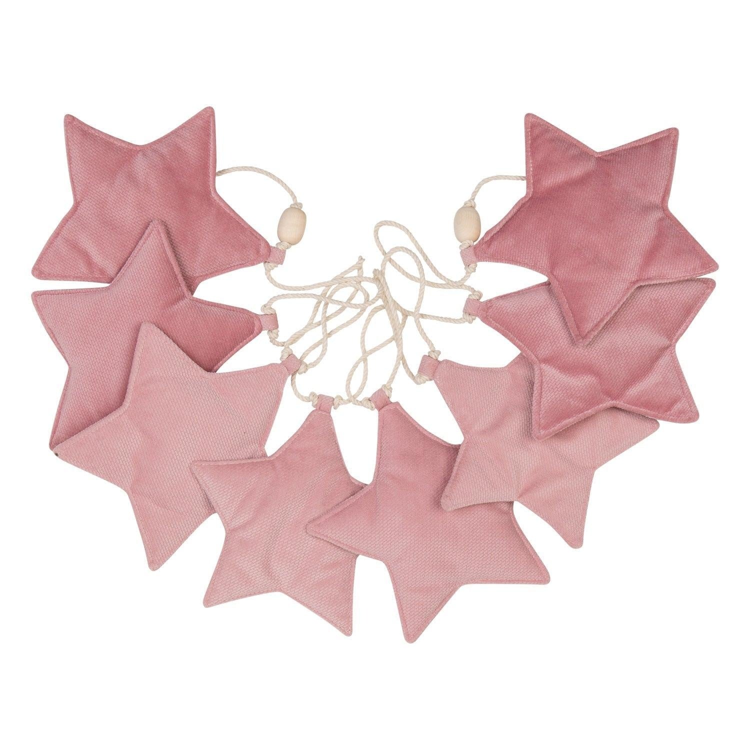 “Soft Pink Dust” Velvet Garland with Stars - Moi Mili