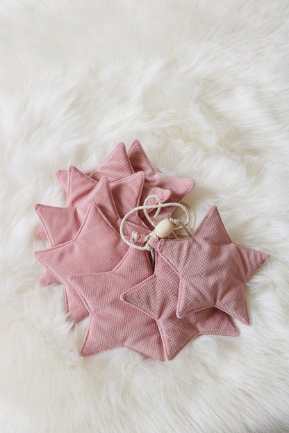 “Soft Pink Dust” Velvet Garland with Stars - Moi Mili
