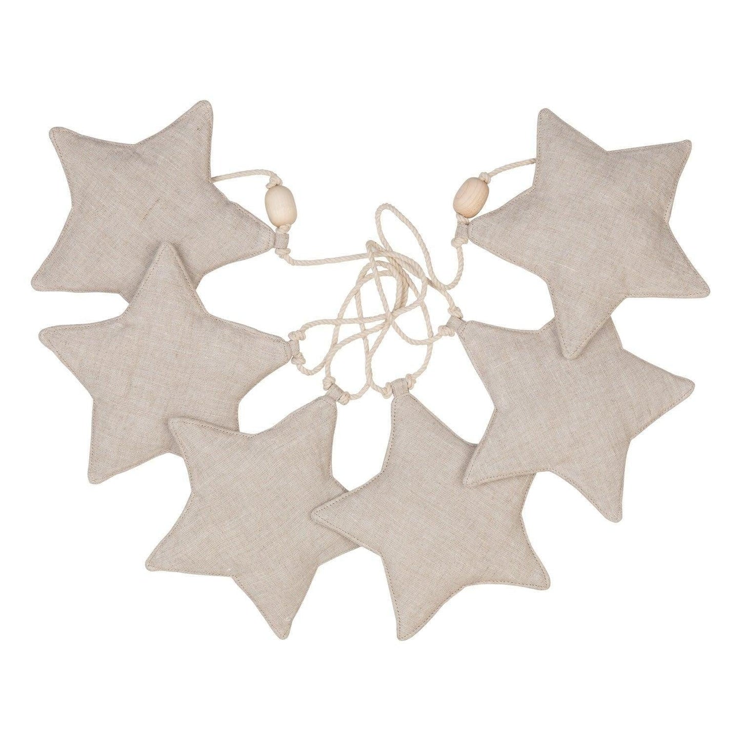 “Star Dust” Linen Garland with Stars