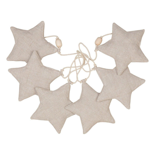 “Star Dust” Linen Garland with Stars