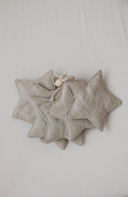 “Star Dust” Linen Garland with Stars